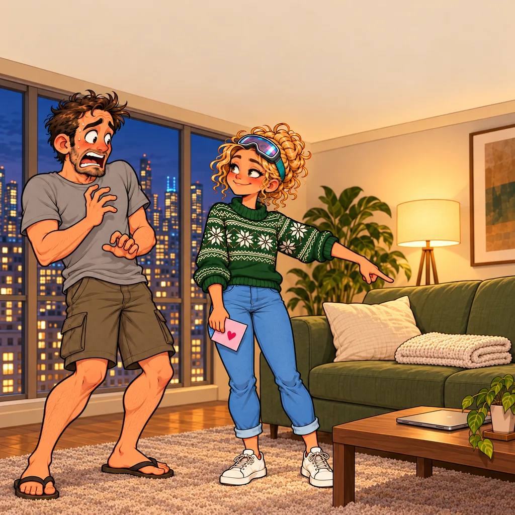 Panel 4 of 4. Mom says: "Certainly! Here is where you're sleeping tonight."