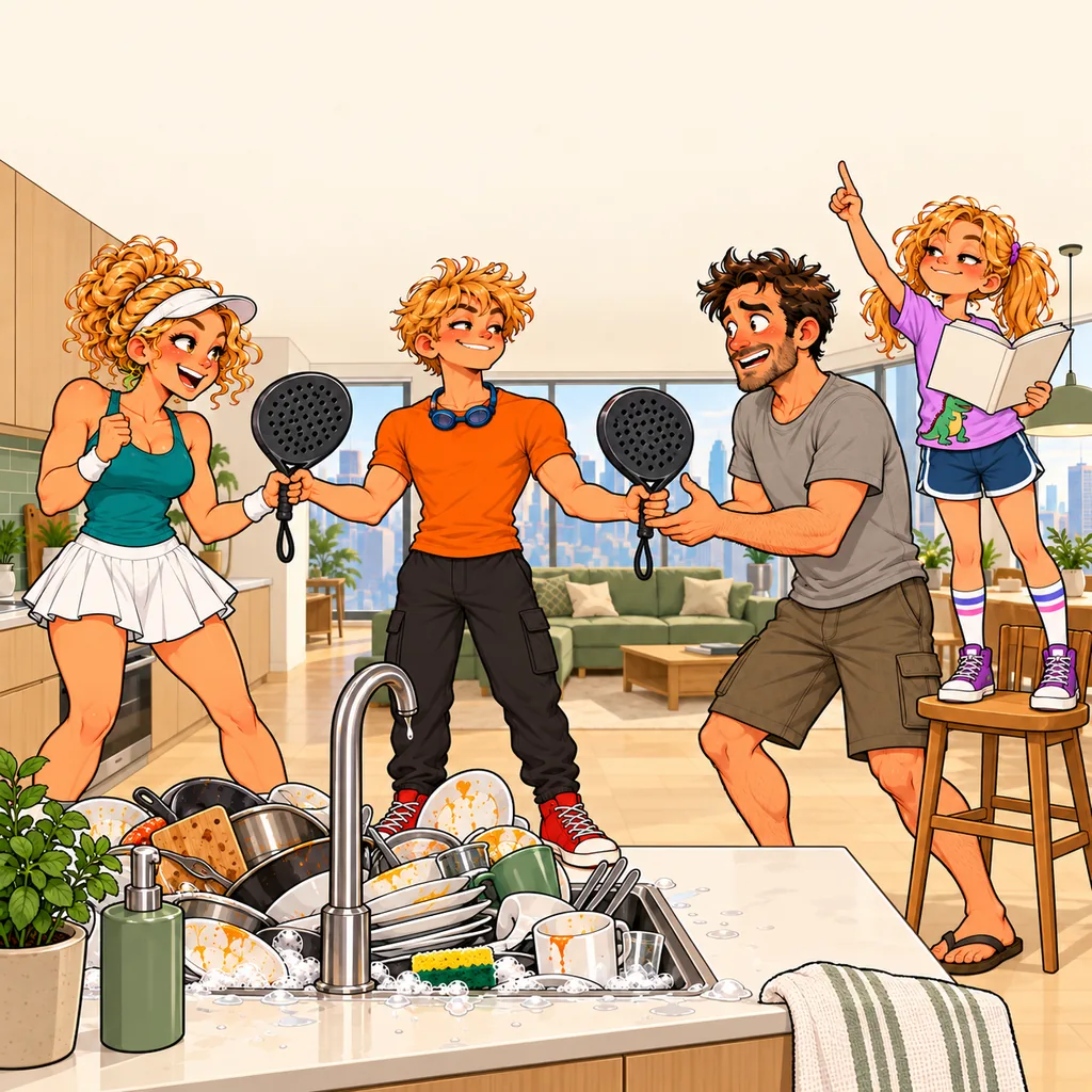 Panel 2 of 4. Pip says: "40-40. Golden point."