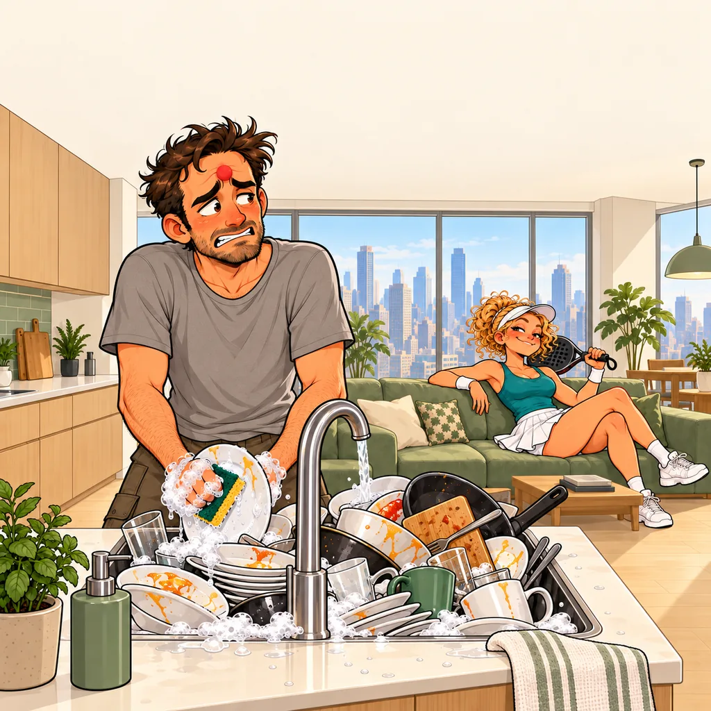 Panel 4 of 4. Mom says: "Glass is in play, Greg."
