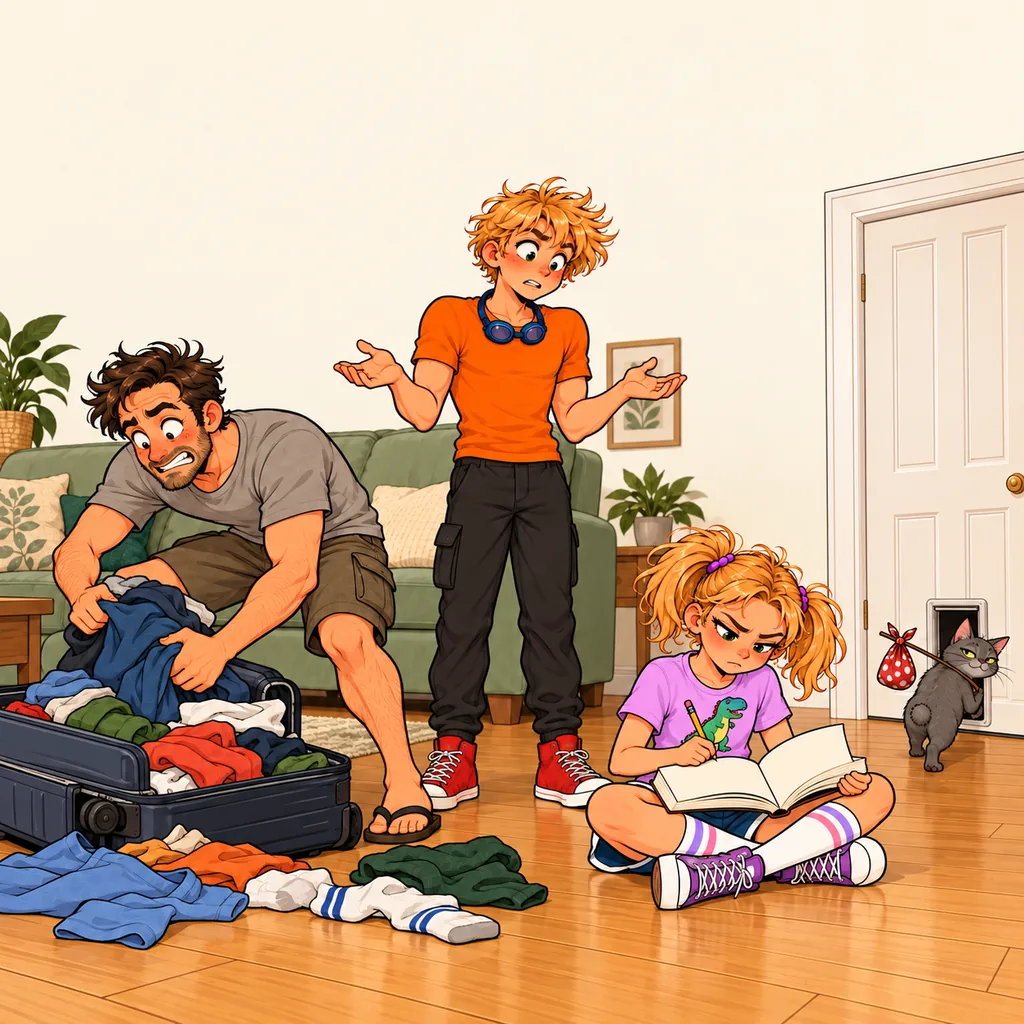 Panel 2 of 3. Oz says: "She said it's fine!" Dad says: "She said it like THAT!"