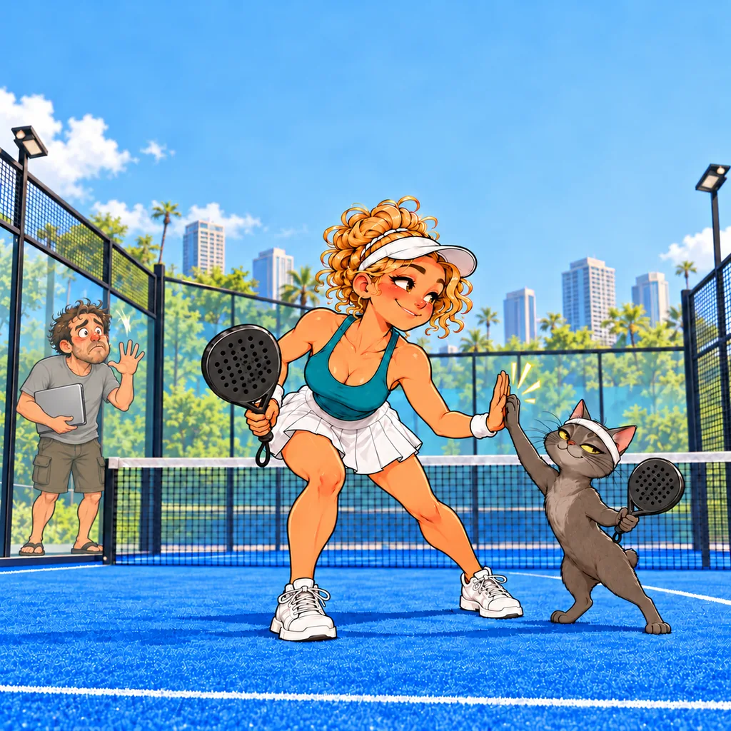 Panel 4 of 4. Caption: Next Sunday. Dad says: "THE CAT?!" Mom says: "He never says sorry."