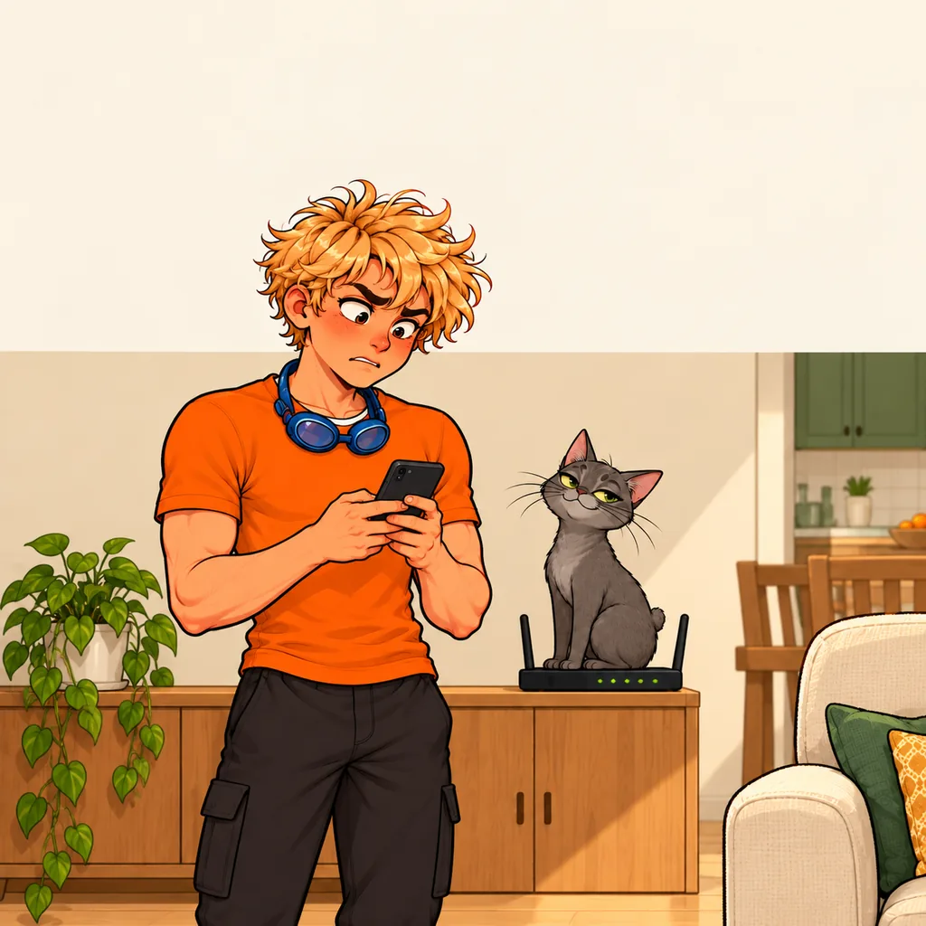 Panel 2 of 3. Caption: "Enter the code sent to your device." Oz says: "What device?"
