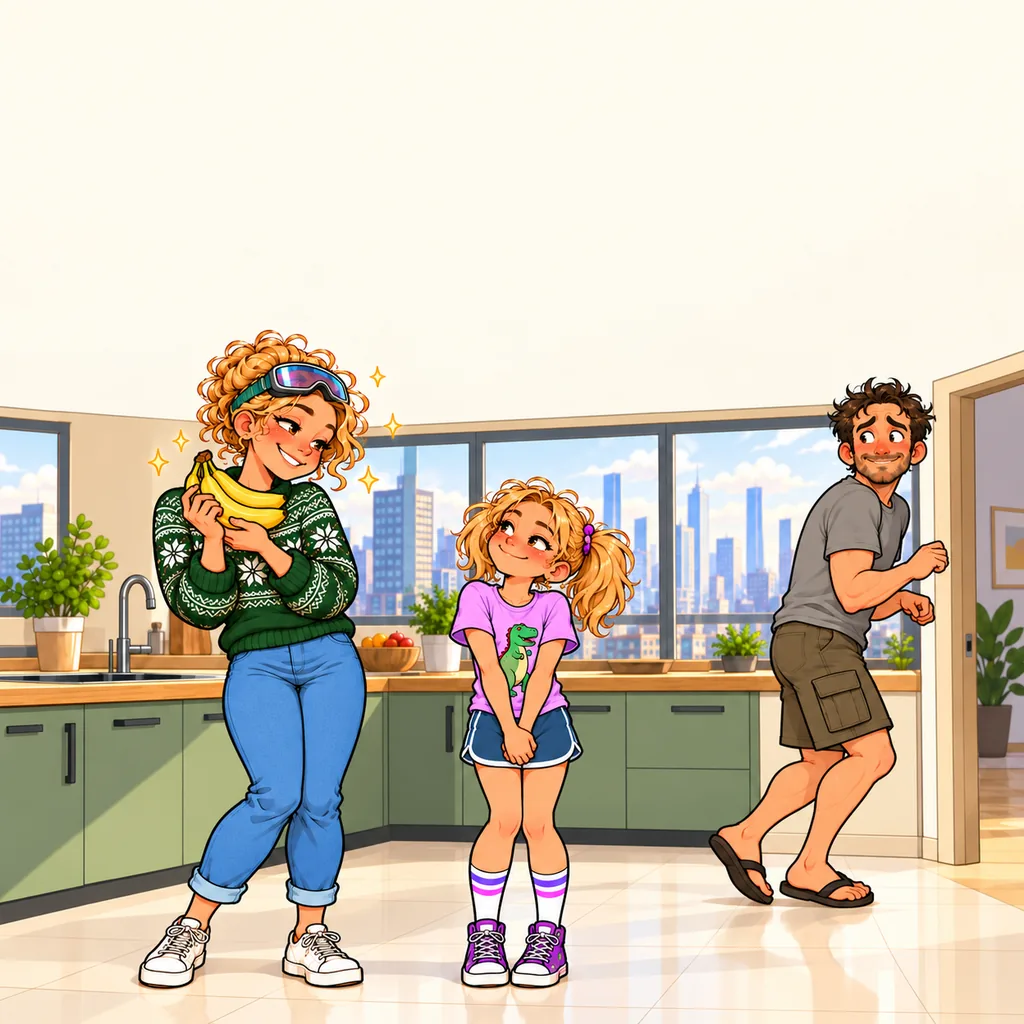 Panel 3 of 4. Mom says: "Oh! They're lovely, sweetie."
